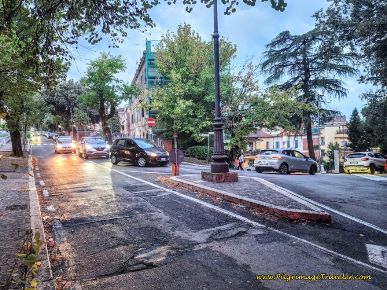 Way of St. Francis: Day Twenty-Two, Monterotondo to Monte Sacro - Stay Left Onto the Viale Fausto Cecconi