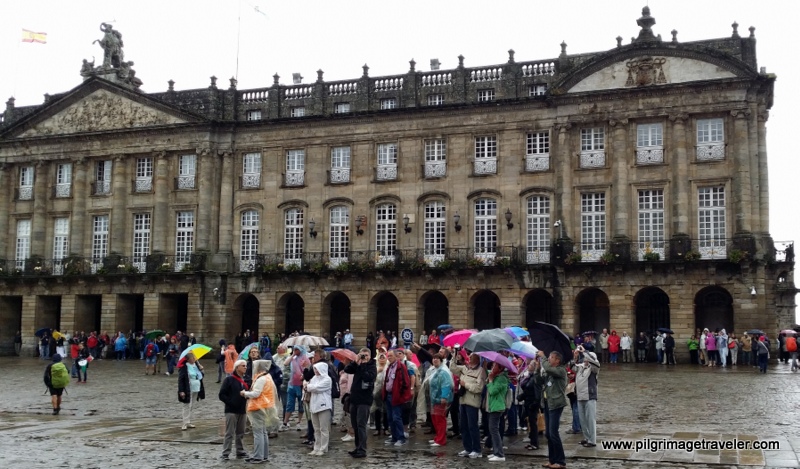 Obradoiro Square, South of the Cathedral of Santiago de Compostela, Galicia, Spain
