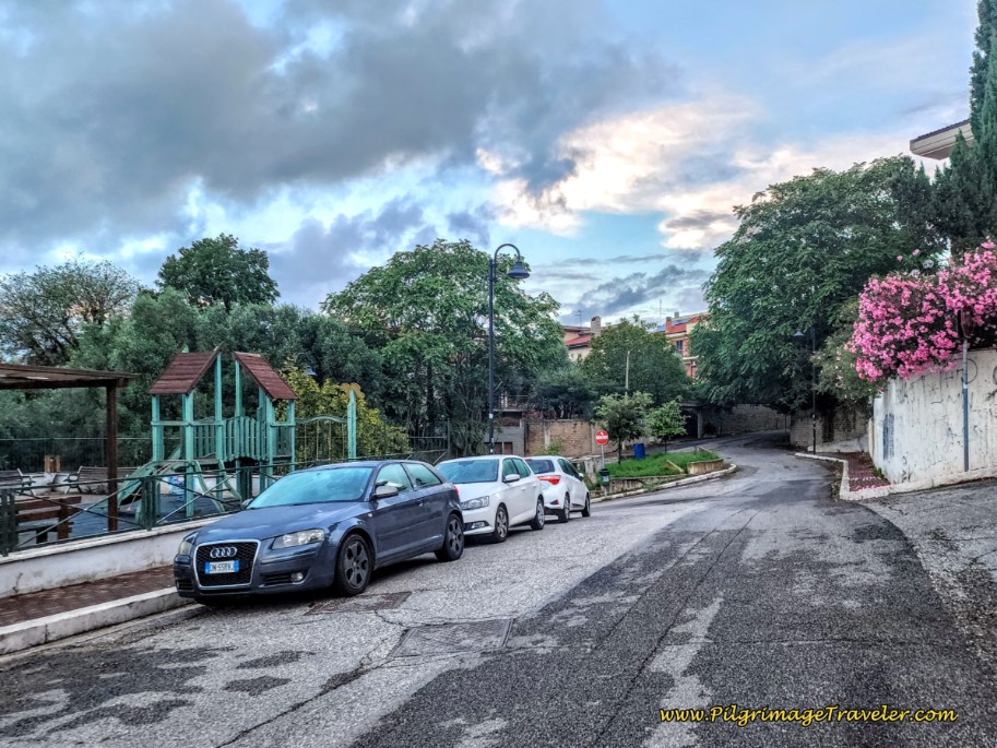 Way of St. Francis: Day Twenty-Two, Monterotondo to Monte Sacro - Down the Hill Along the Via Frati Crociferi