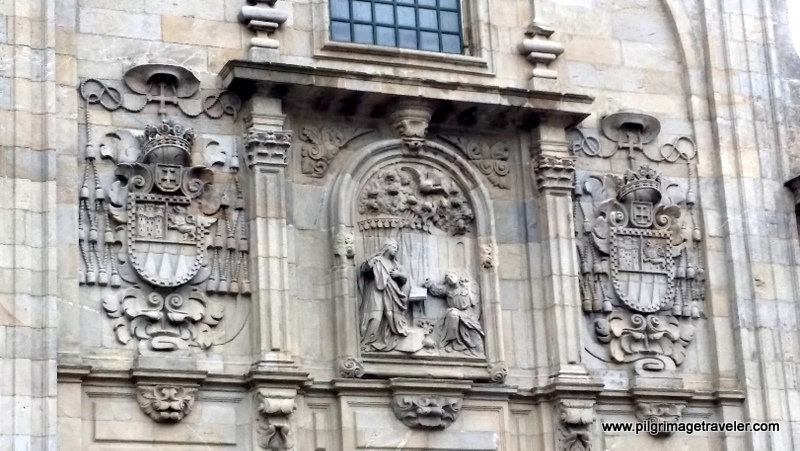 Close Up of Architecture Convento de Ensinanza, Convent Building in Santiago de Compostela