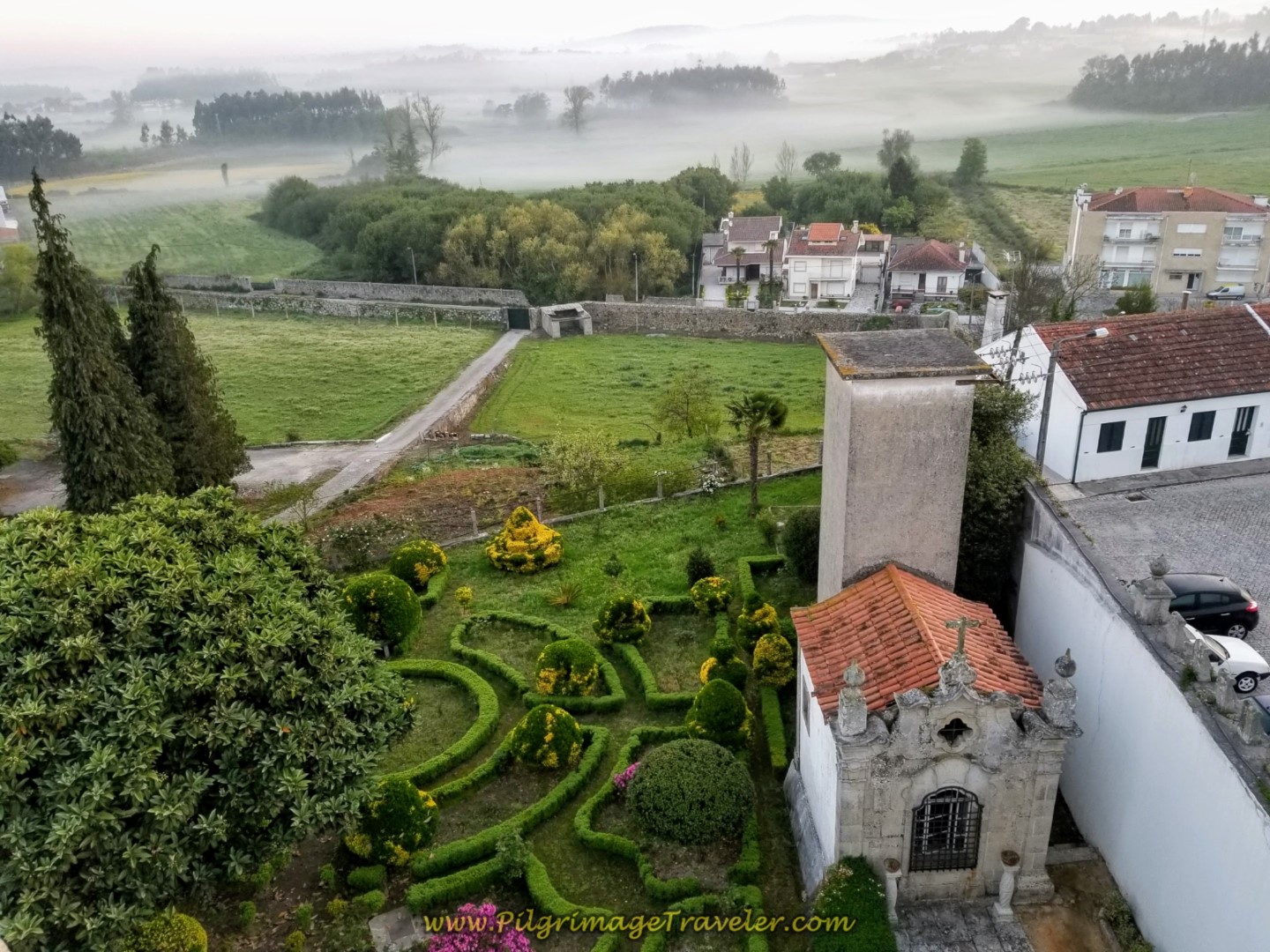 View From Our Room in the Albergue de Peregrinos do Mosteiro de Vairão, on day sixteen on the Central Route of the Portuguese Way