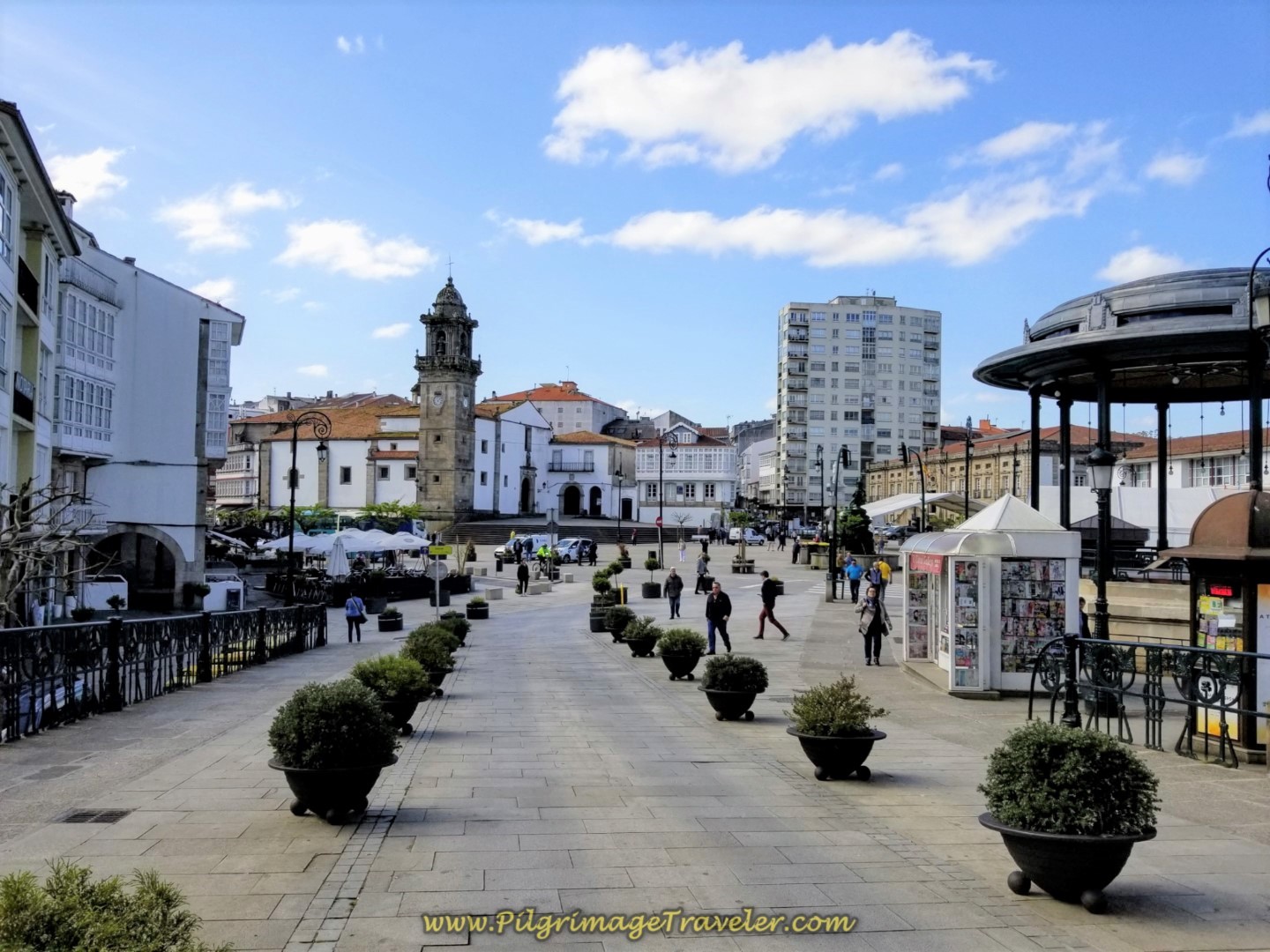 Central Square of Betanzos on day five of the Camino Inglés