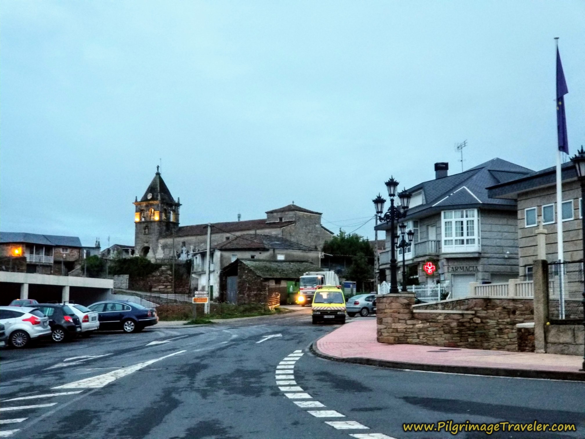 Leaving the Center of A Laza, Camino Sanabrés,  A Laza to Vilar de Barrio