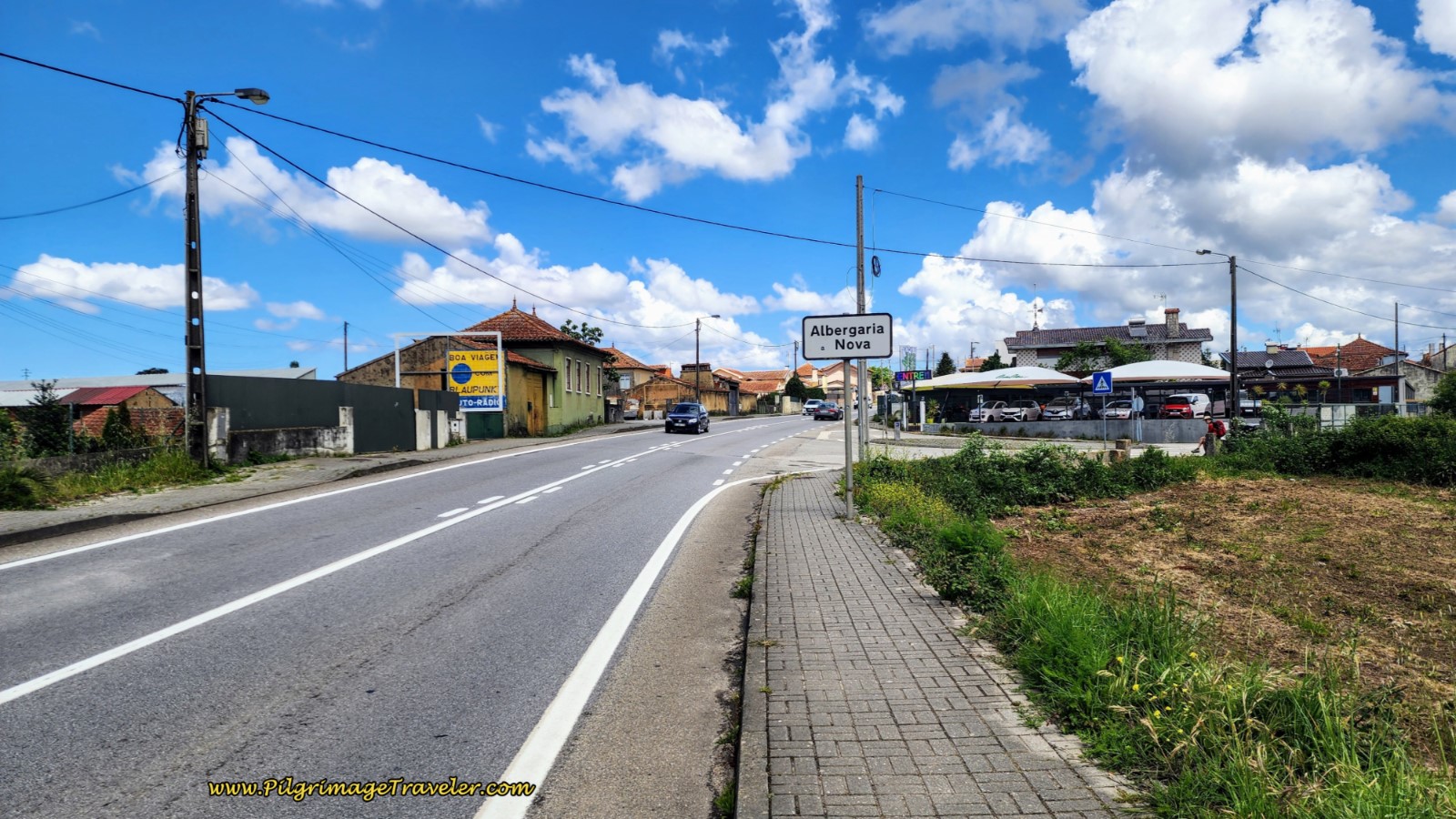 Leaving the Albergue on the N1