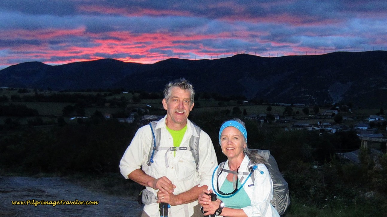 Pilgrimage Travelers, Rich and Elle, on the Camino Primitivo