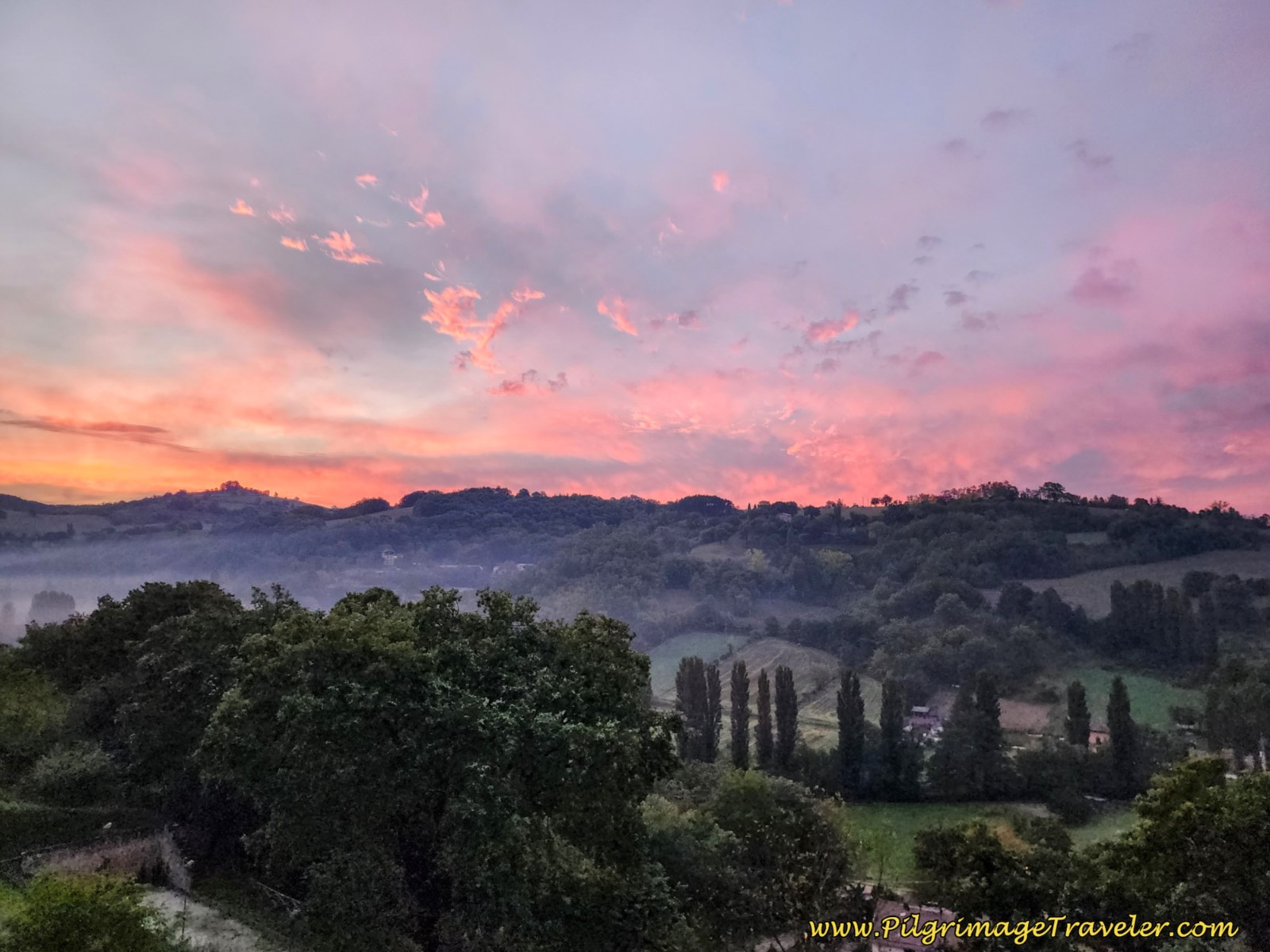Sunrise Over the Ridge to the South of Pietralunga