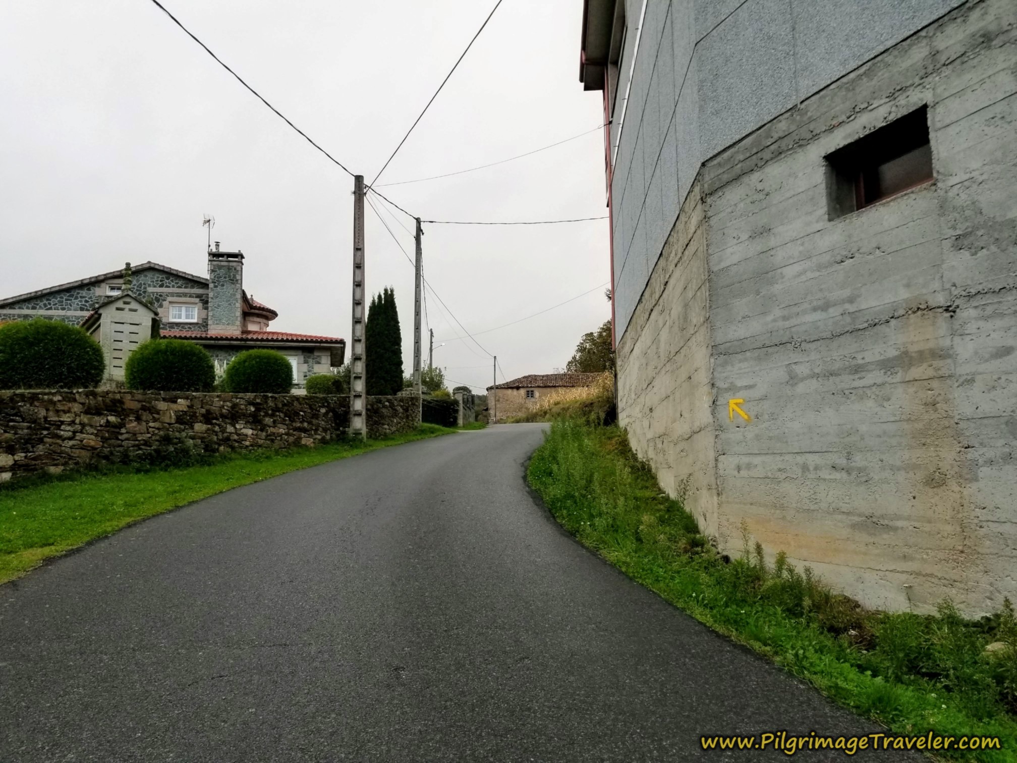 Uphill Towards Baxán on the Camino Sanabrés, Estación de Lalín to Bandeira Uphill Towards Baxán on the Camino Sanabrés, Estación de Lalín to Bandeira