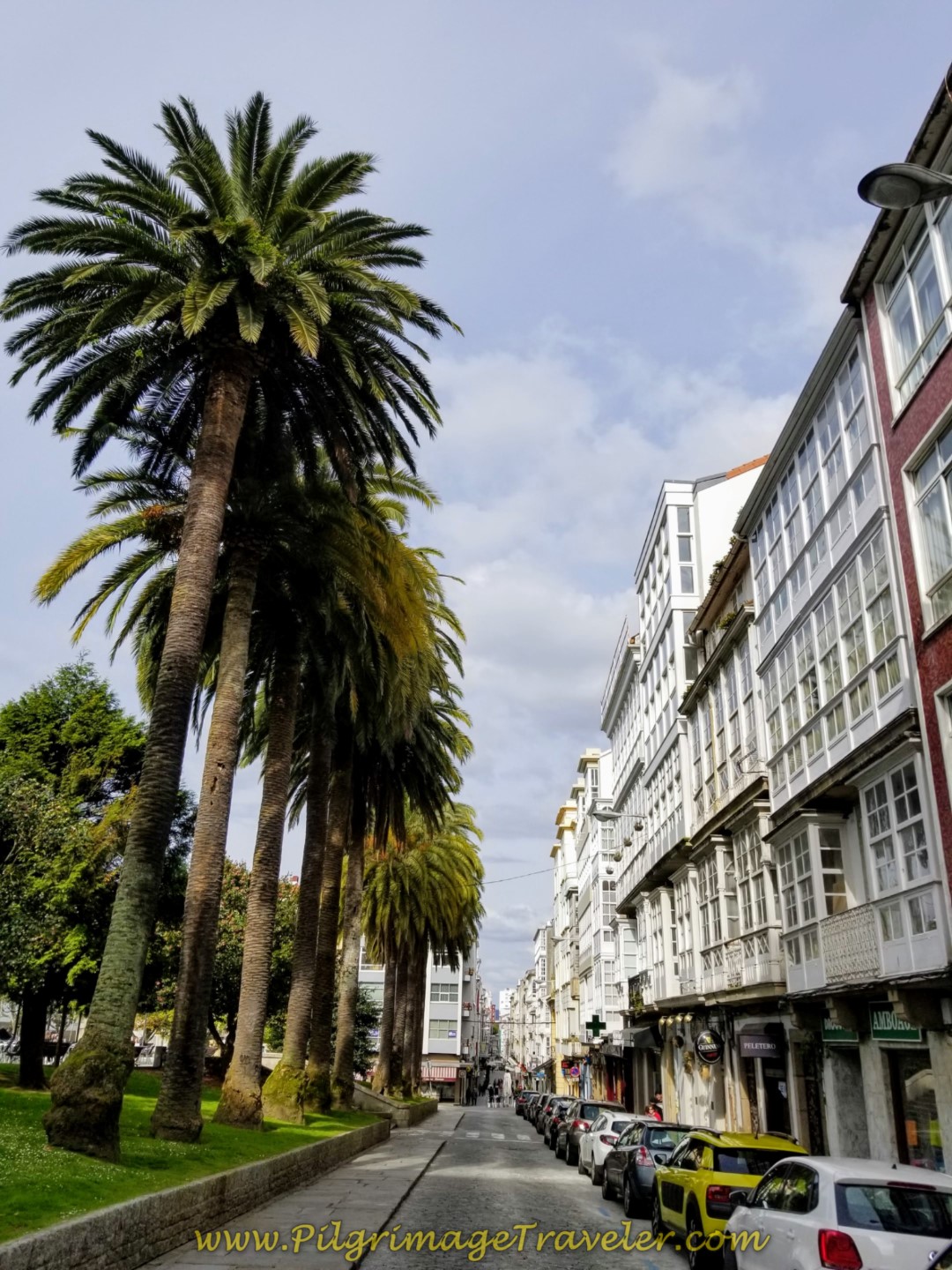 Continue on the Rúa Real, Pass by the Plaza de Amboage on day one of the Camino Inglés Continue on the Rúa Real, Pass by the Plaza de Amboage on day one of the Camino Inglés
