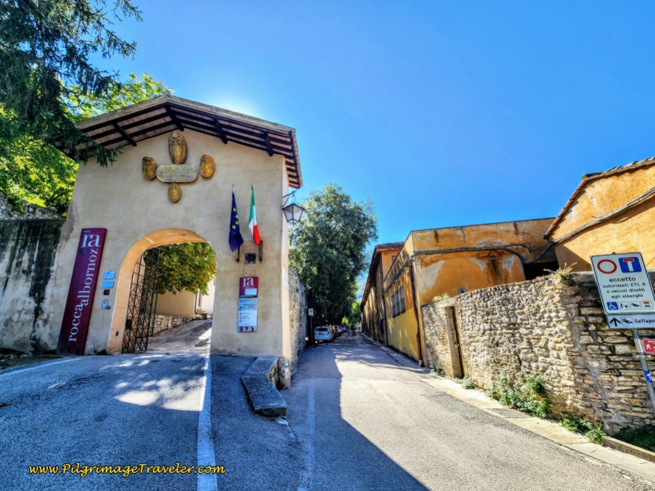 Way of St. Francis: Spoleto, Italy - Entrance to the Rocca Albornoz