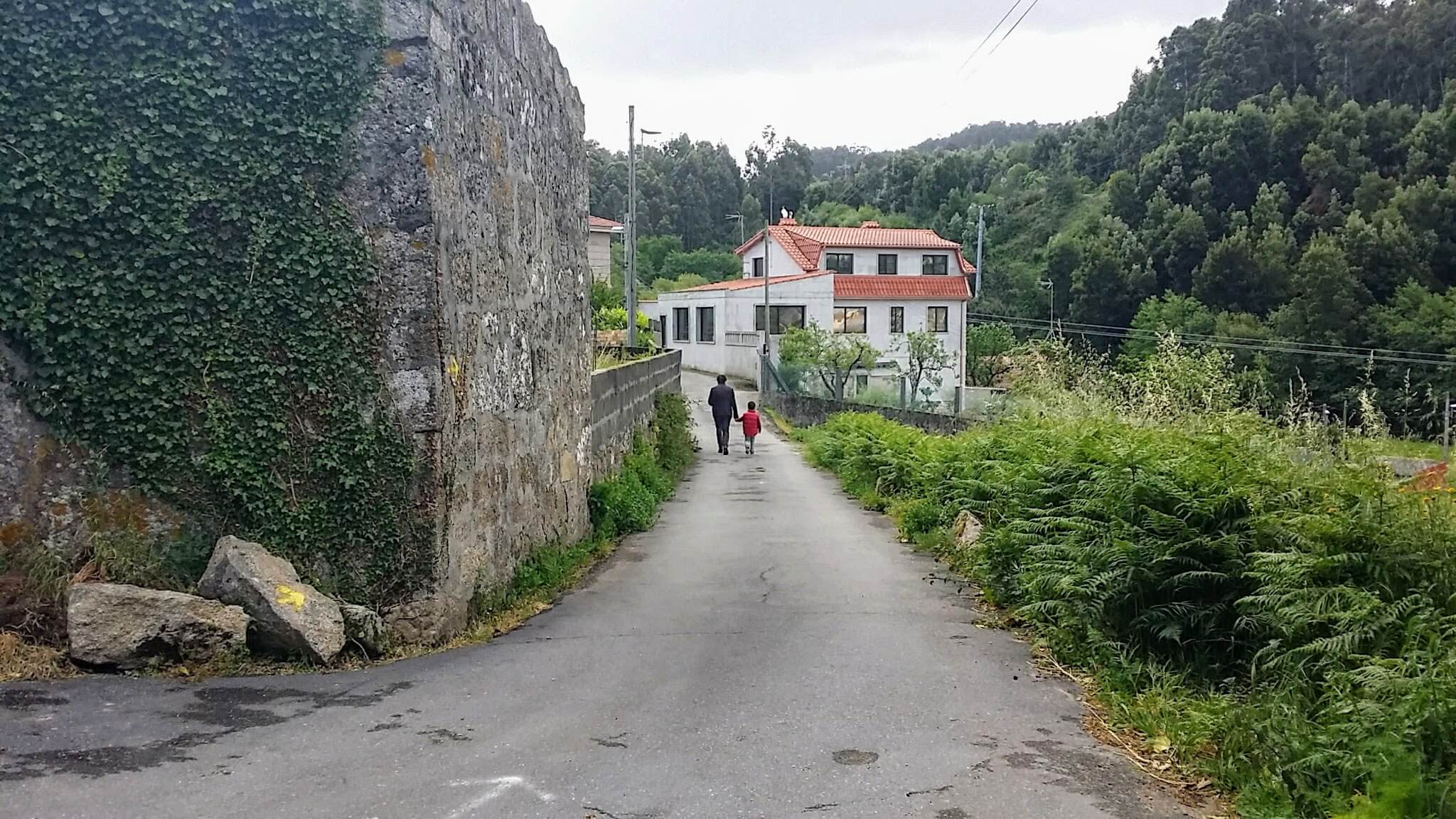 Walking Along the Camiño Rodeira on day twenty-one of the Camino Portugués