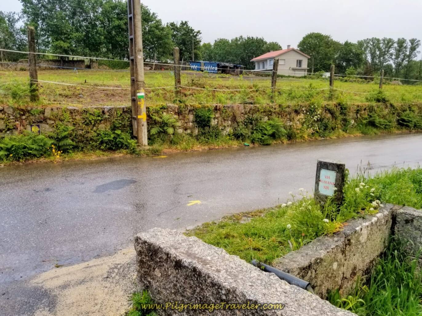 Along the Via Romana XIX on the Senda Barros on day twenty on the central route of the Portuguese Camino
