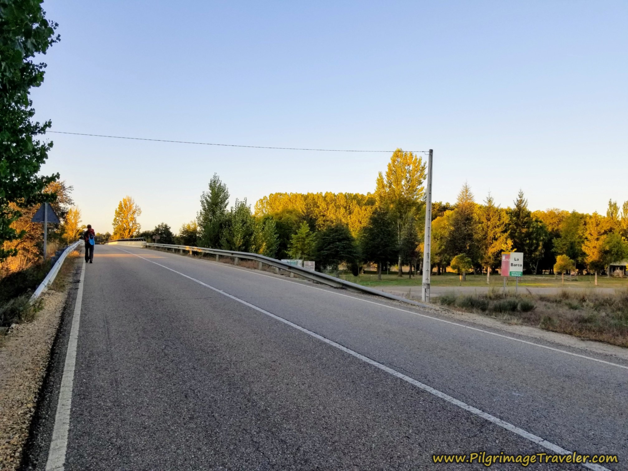 Cross the Río Tera on the Camino Sanabrés from Santa Marta de Tera to Rionegro del Puente
