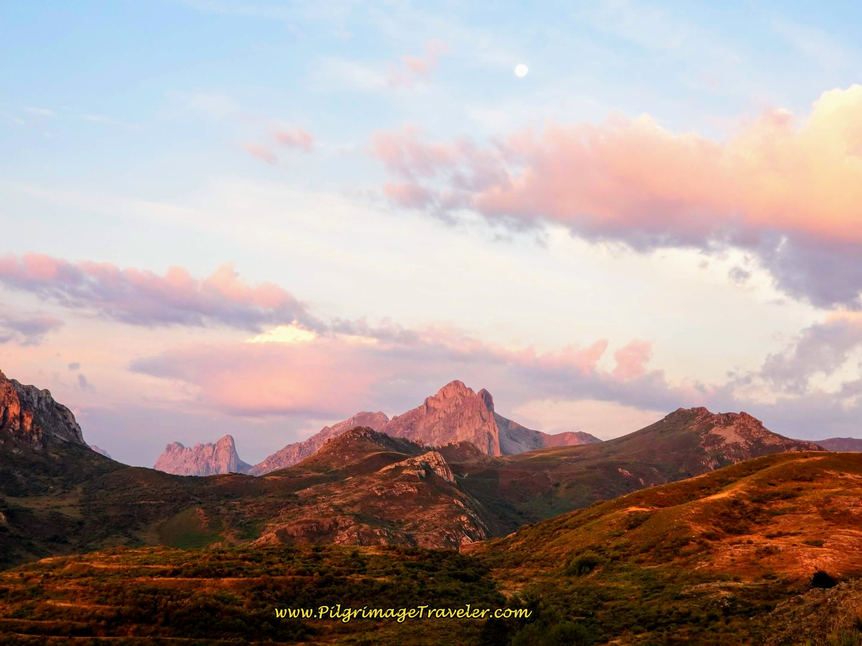 Full Moon Over the Sierra de Las Cangas to the West