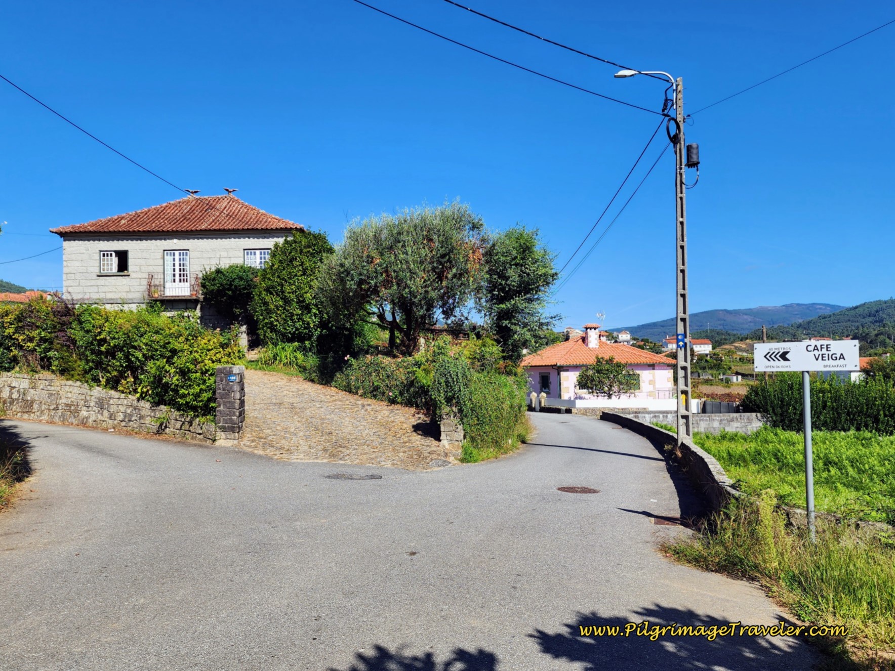 Turn Left Here, 100 meters Off Route to the Café Veiga