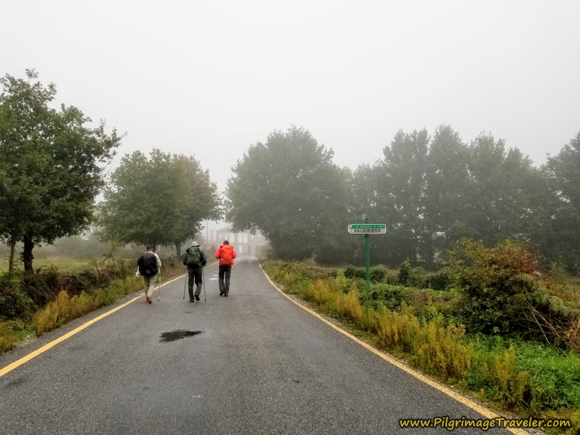 Entering Salgueiros, Camino Sanabrés, Xunqueira de Ambía to Ourense
