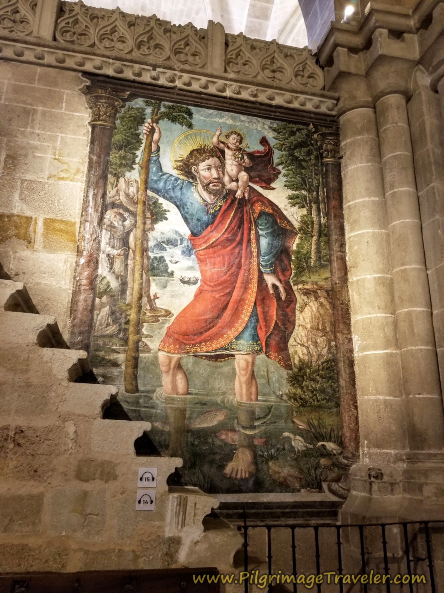 Zamora Cathedral Mural, Fresco de San Cristóbal