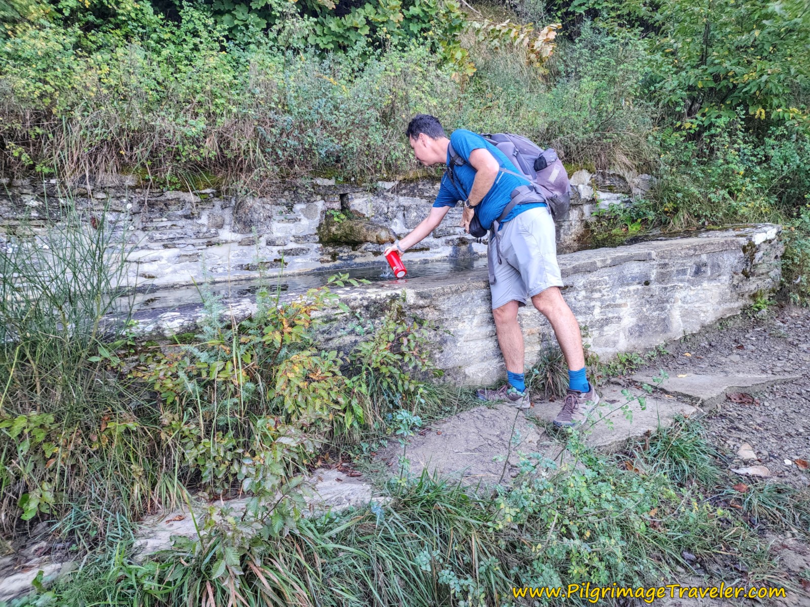 Nick Filling Up at the Second Fountain