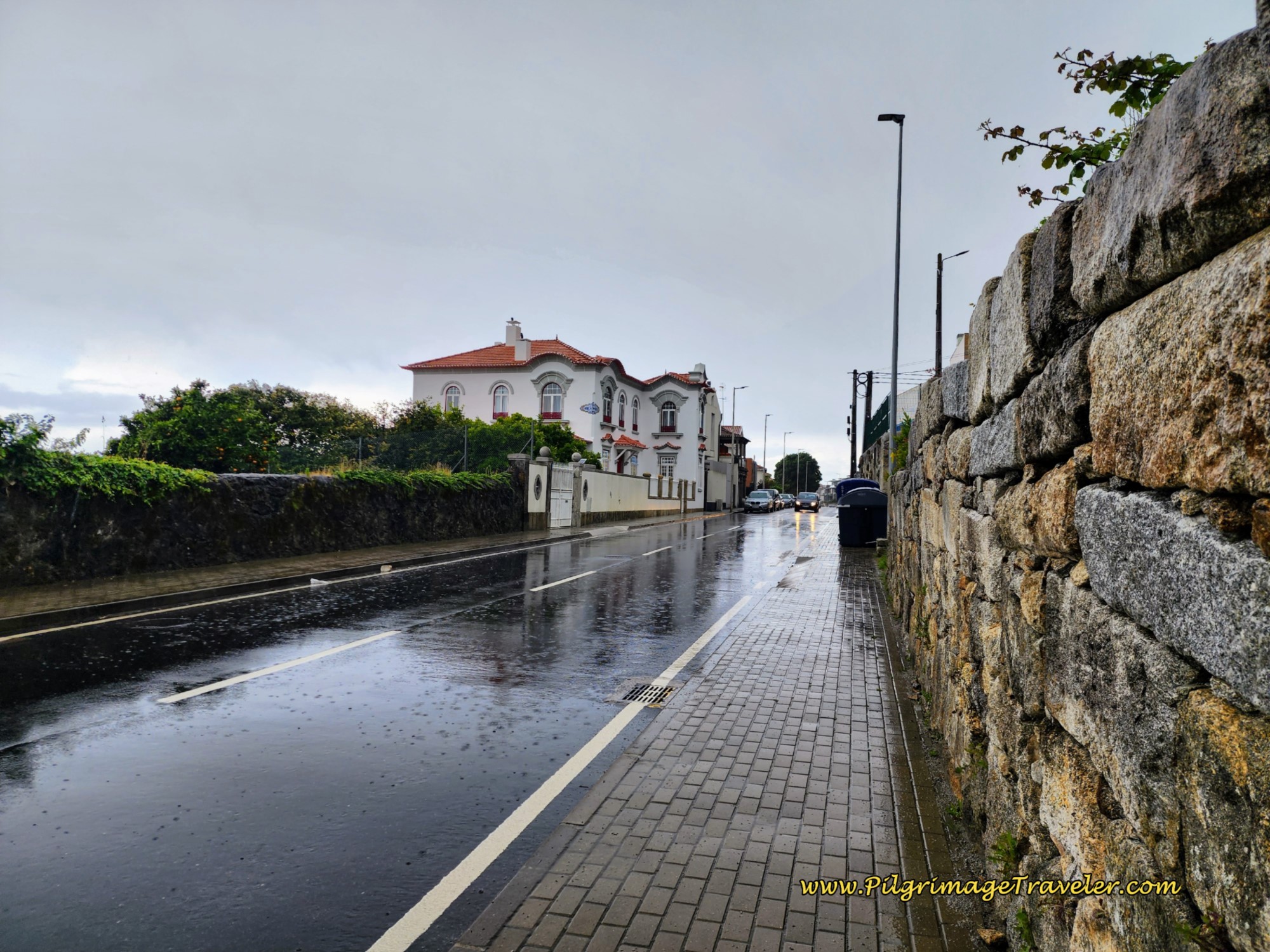 Along the wet Rua Dos Sobreiros, Viana do Castelo Along the Rua Dos Sobreiros, Viana do Castelo