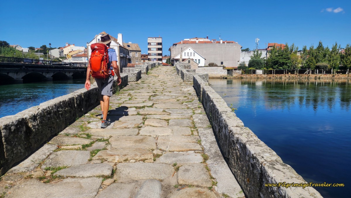 13th Century Ponte Romantica de A Ramallosa Camino Portugués Coastal Route and Senda Litoral: 13th Century Ponte Romantica de A Ramallosa