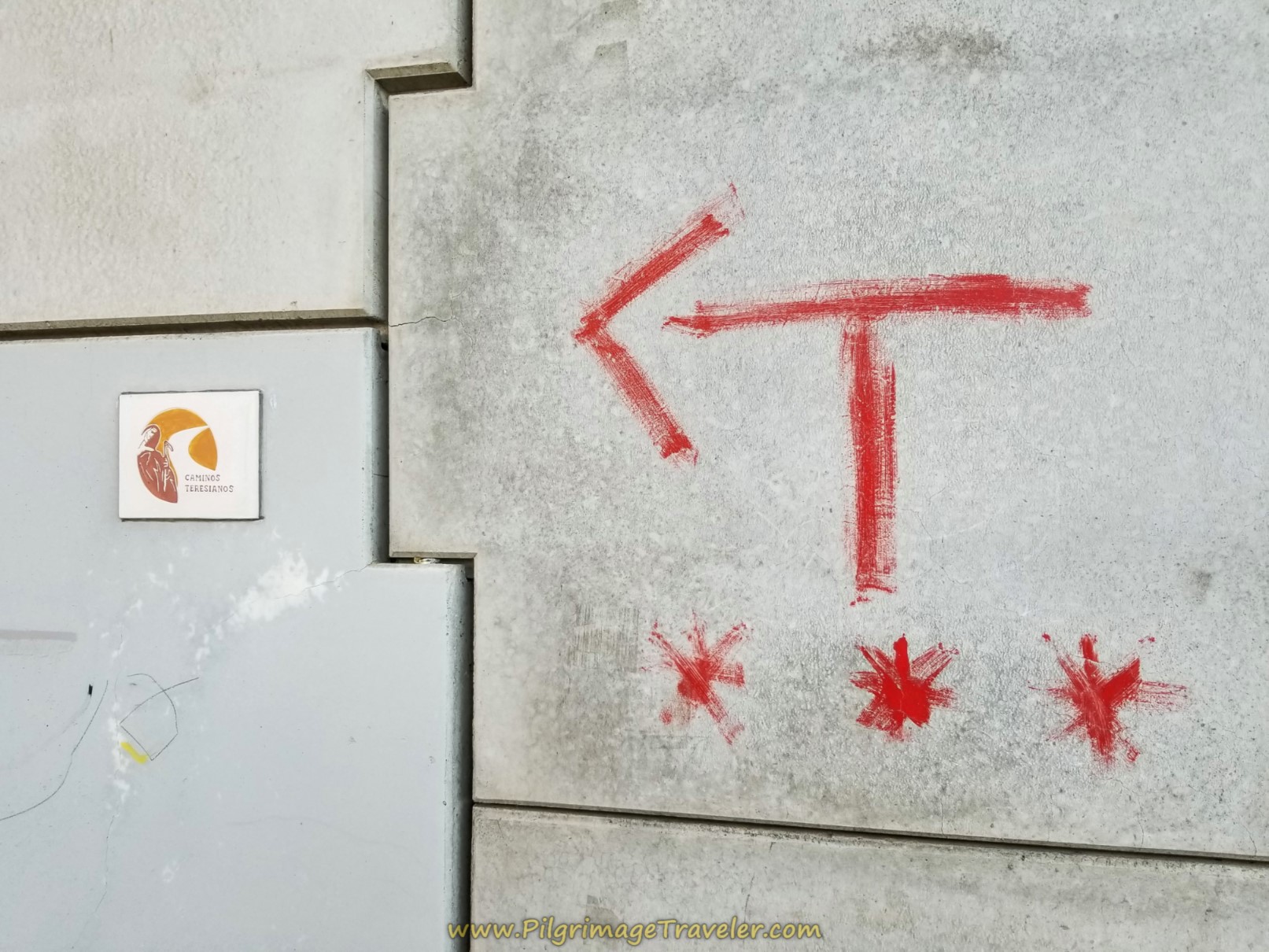 First Emblematic Camino Teresiano Placard, seen on day one. First Emblematic Camino Teresiano Placard, seen on day one.