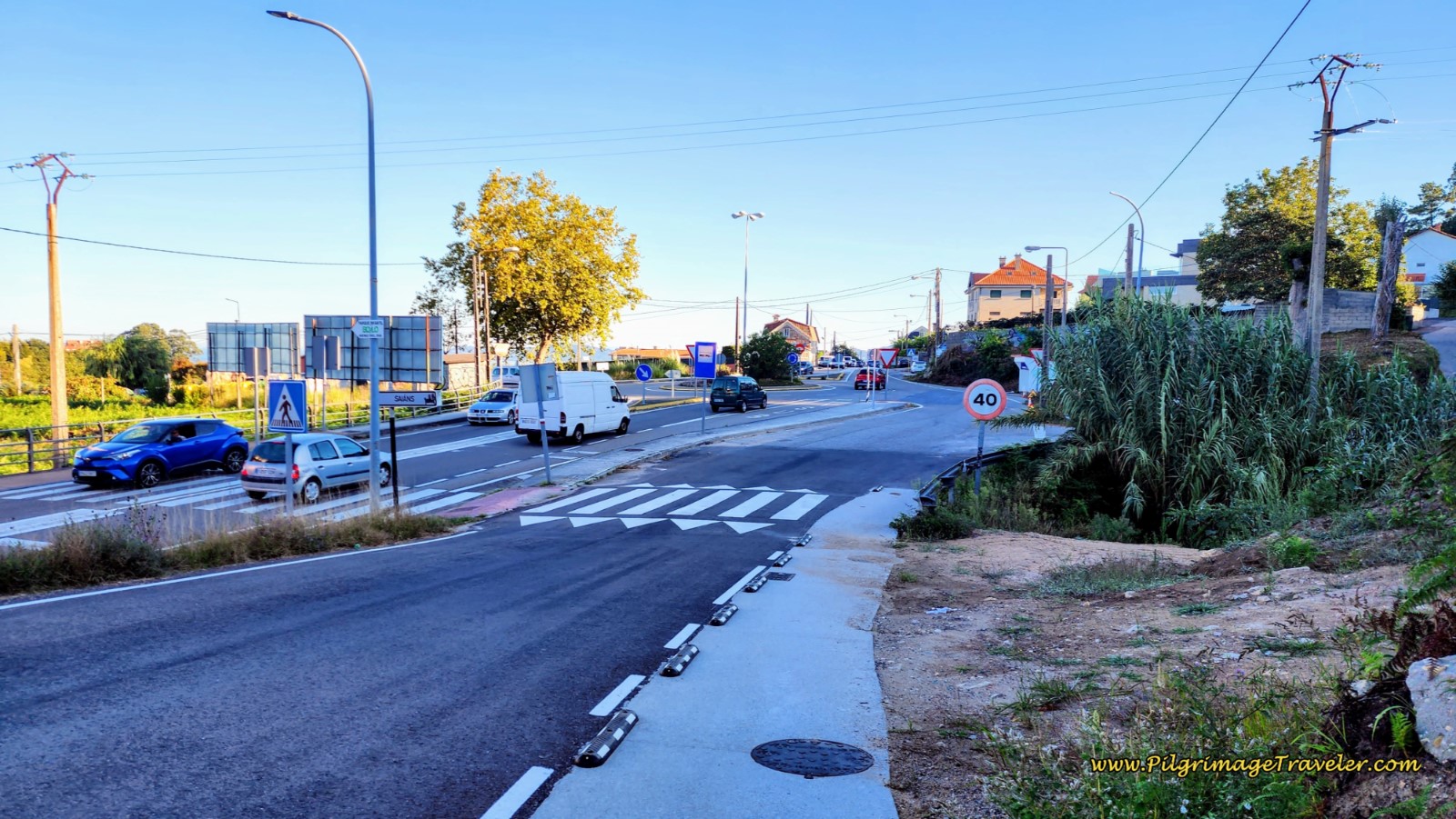 Turn for the Albergue at Roundabout Turn for the Albergue at Roundabout