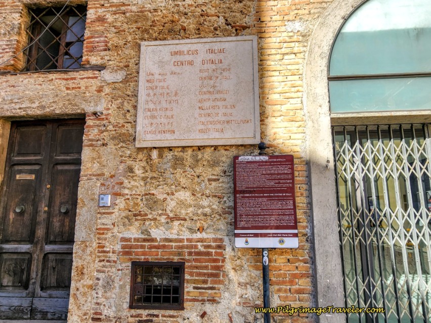 Way of St. Francis: Rieti, Italy - Umbilicus Italiae, Centro D'italia, Plaque