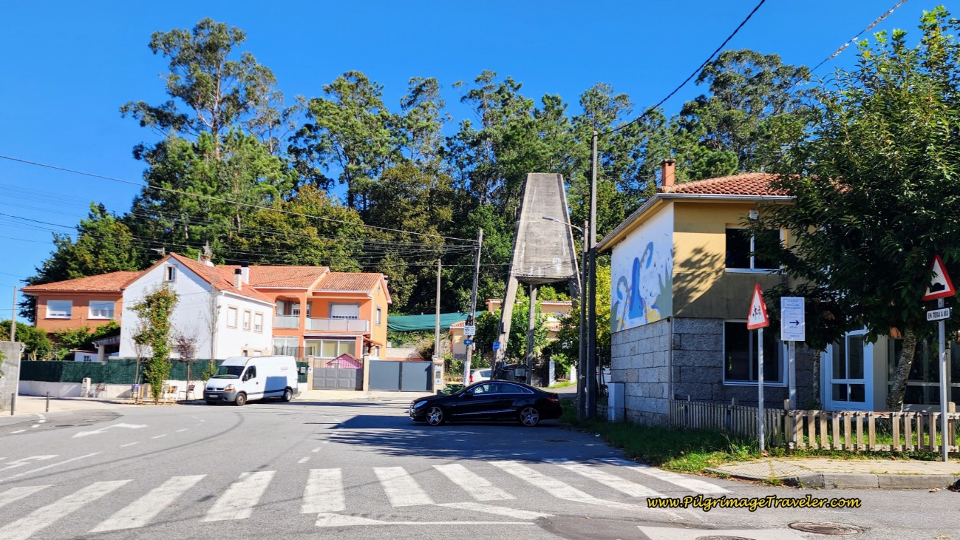 Turn Off for the Albergue in Pontecesures