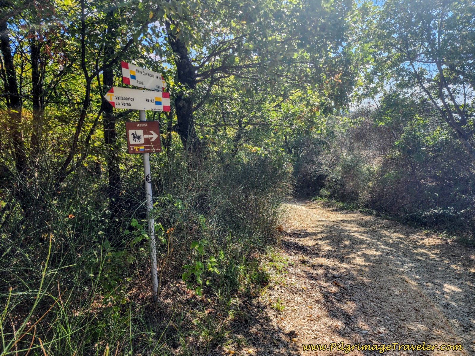 8.5 Kilometers to Assisi, Sign Near Altitude Top 8.5 Kilometers to Assisi, Sign Near Altitude Top
