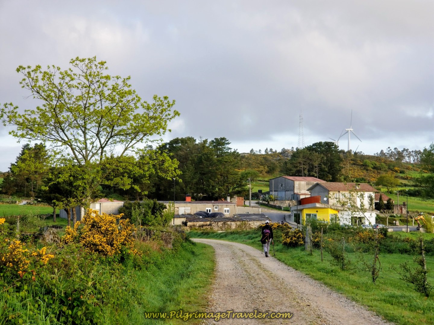 Town of Hospital Ahead on day three of the Camino Finisterre