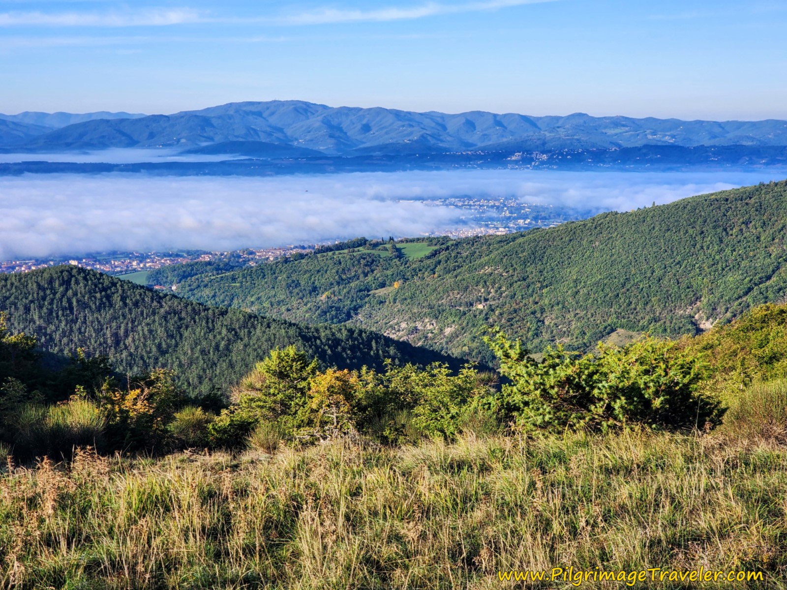 Sansepolcro in the Valley Below