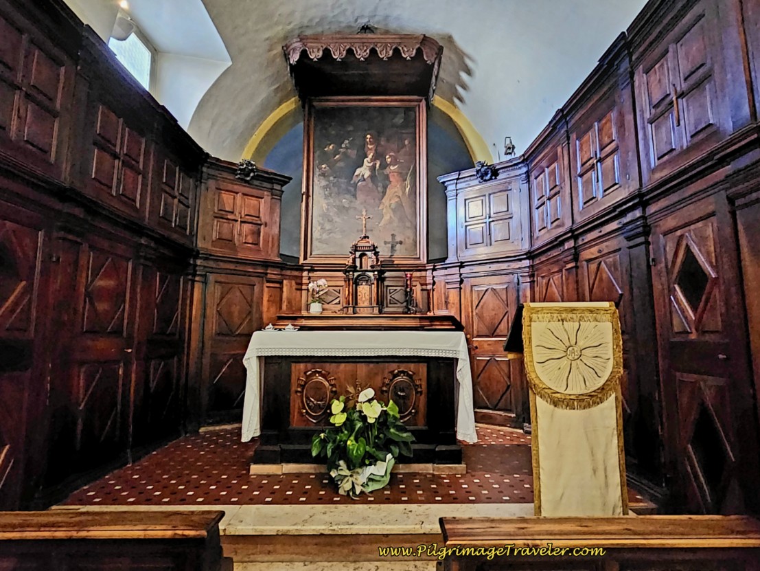 Way of St. Francis: Day Fifteen, Spoleto to Macenano - Altar in the Santuario di San Francesco, Monteluco