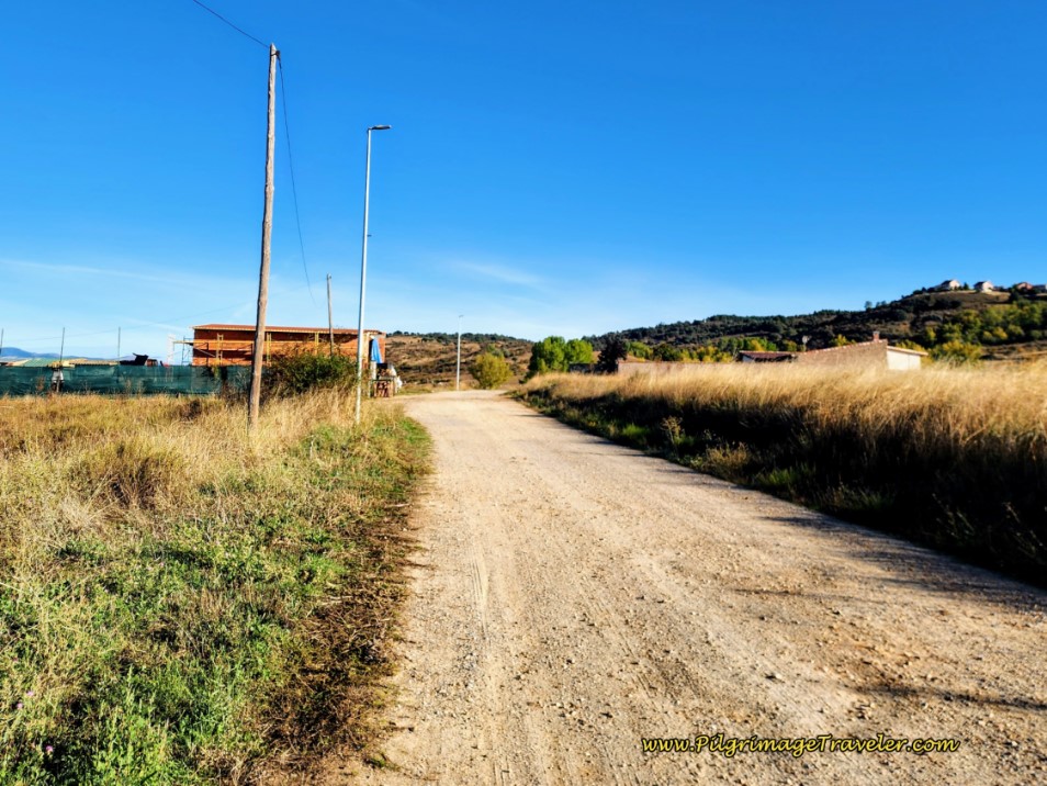 City Limits of Carbajal de la Legua, Road Becomes Dirt