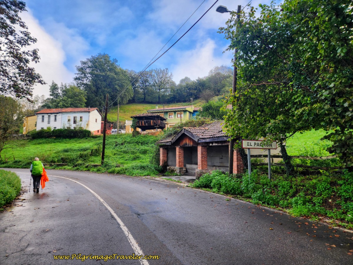Entering El Padrún on Day Six of the Camino del Salvador