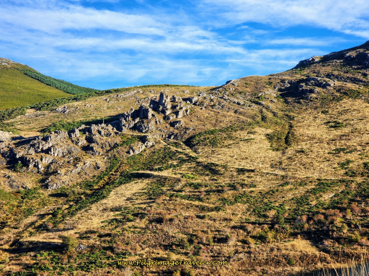 The Trail Cuts Across the Ridge to the Cross