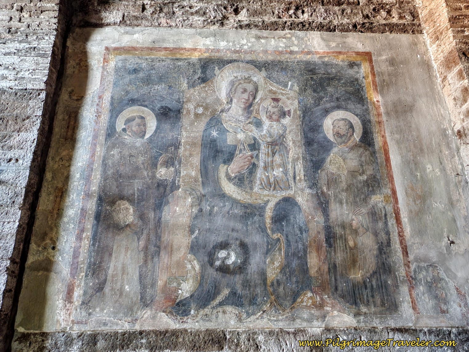 Fresco, Madonna and Child, Chiesa di Santo Stefano, Assisi, Italy, A sacred medieval treasure