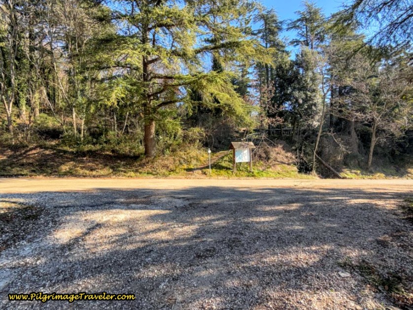 Way of St. Francis: Day Eleven, Assisi to Spello, after the first half of the climb up Monte Subasio, join the paved Strada Monte Subasio towards the Eremo delle Carceri