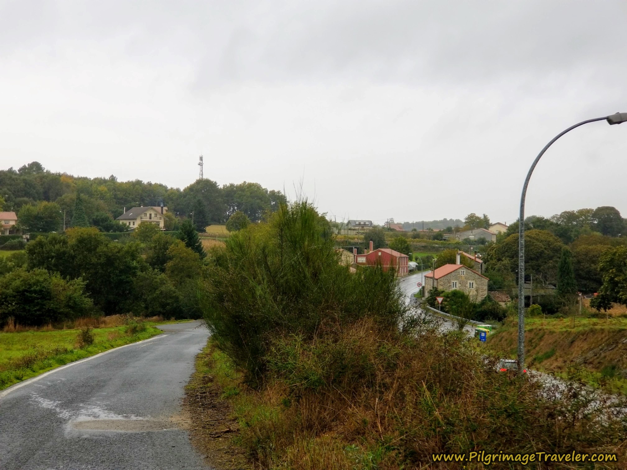 Lane Joins Pavement to A Laxe on the Camino Sanabrés, Estación de Lalín to Bandeira Lane Joins Pavement to A Laxe on the Camino Sanabrés, Estación de Lalín to Bandeira