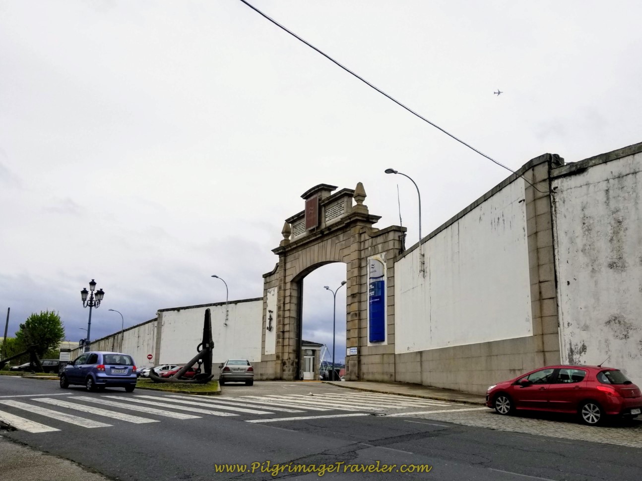 Navantia Shipyard Entrance on the Rúa Taxonera on day one of the Camino Inglés Navantia Shipyard Entrance on the Rúa Taxonera on day one of the Camino Inglés