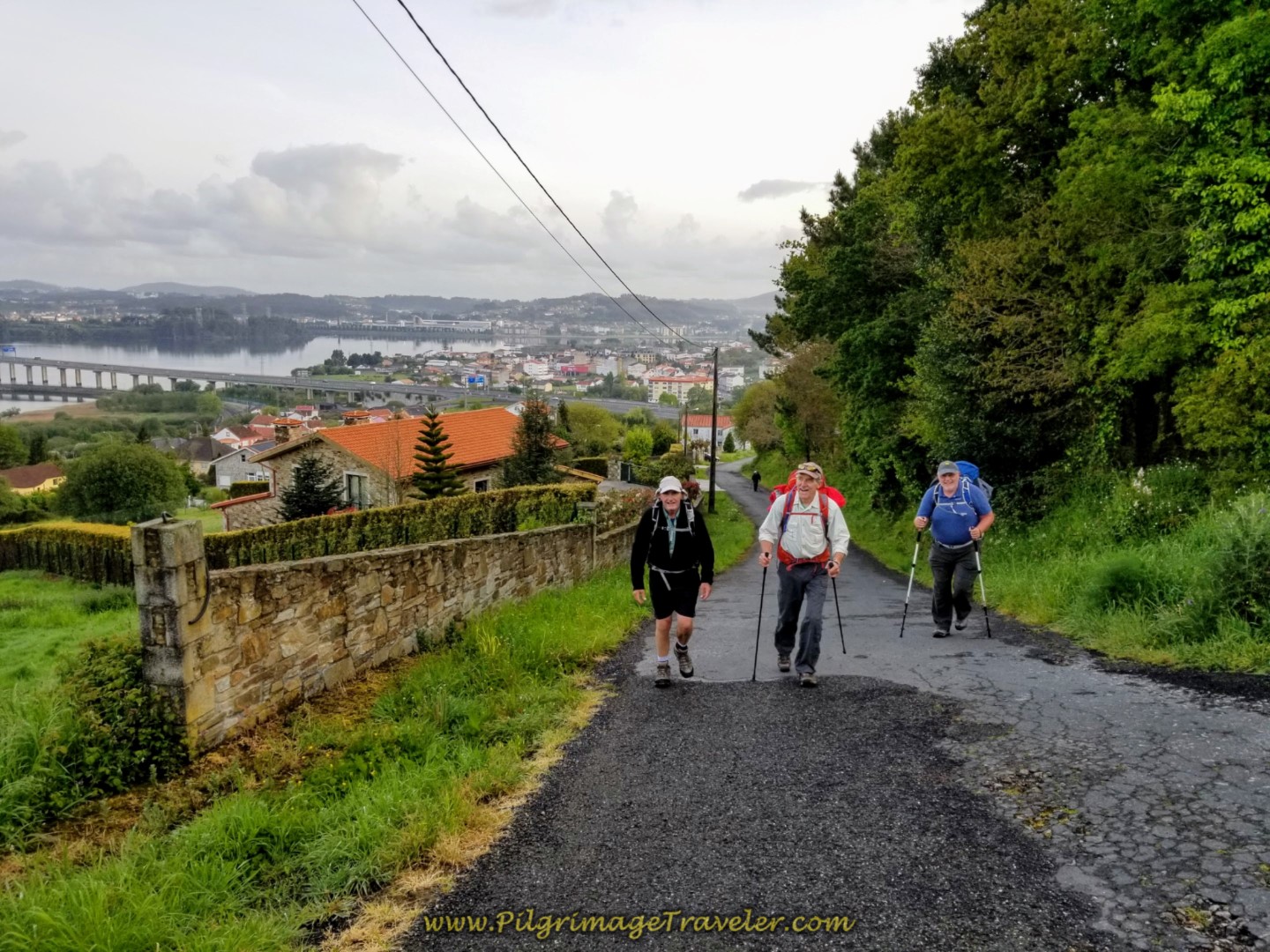 Nearing the Top in Silva on day two of the Camino Inglés