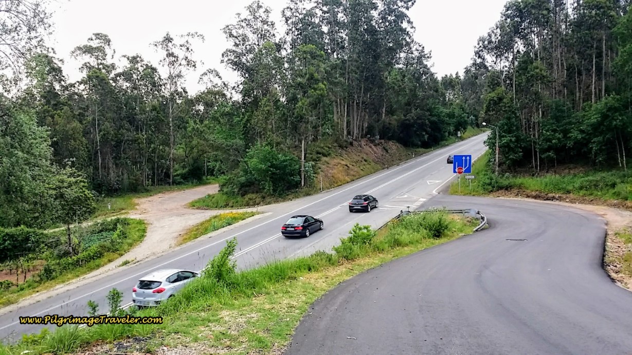 Down the Hill on the Estrada Costa and Cross the N1