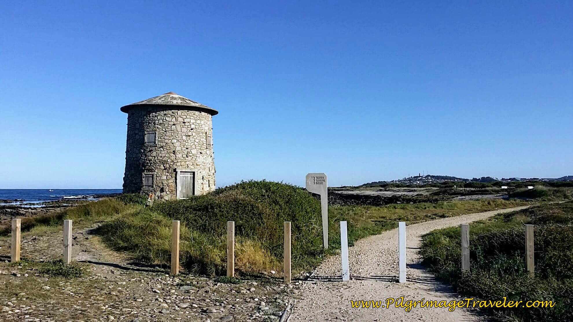 Close-Up of Third Windmill, Areosa on day eighteen of the Camino Portugués on the Senda Litoral