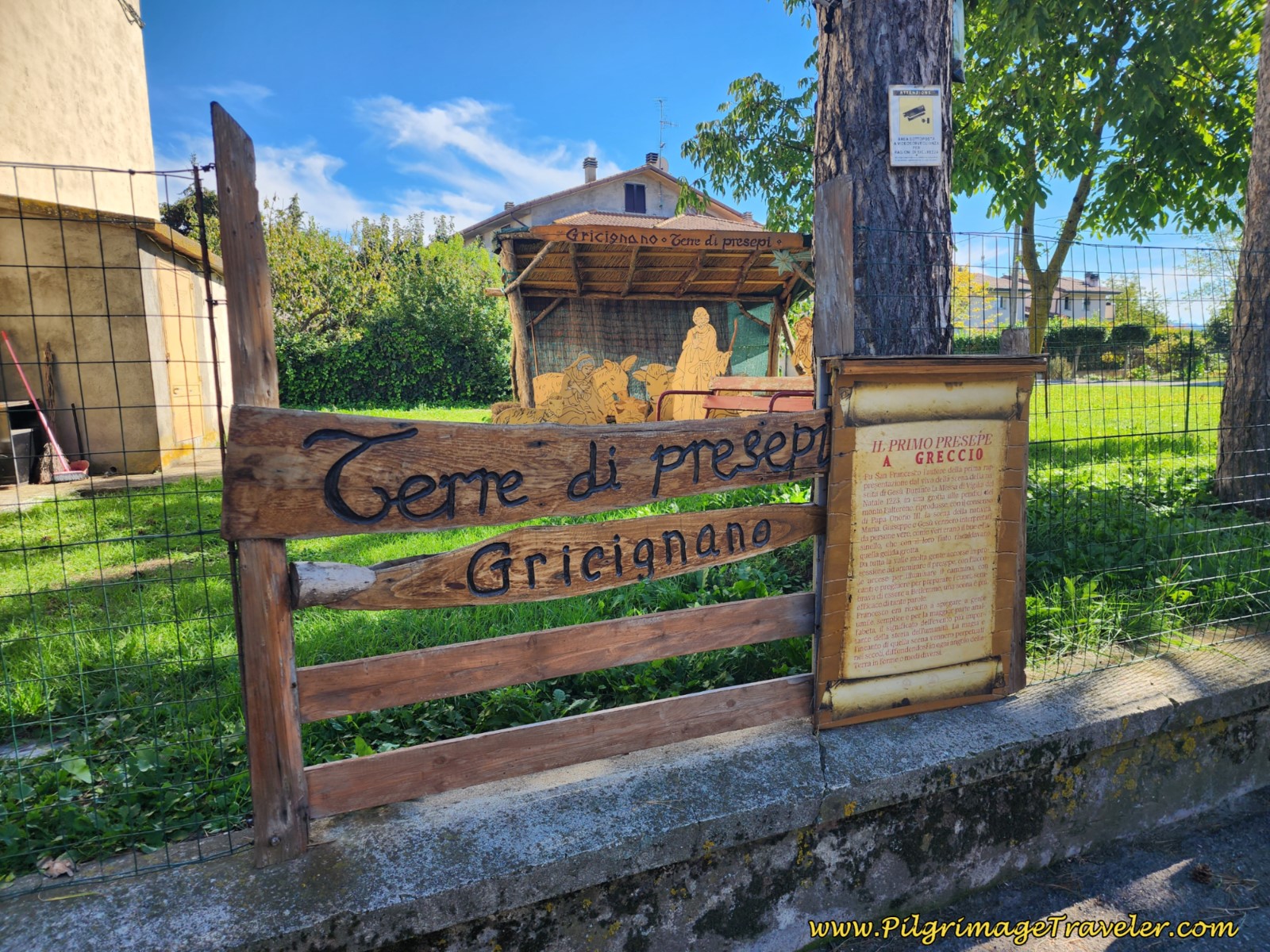 One of Several Manger Scenes in Gricignano on day four of the Way of St. Francis from Sansepolcro to Citerna.