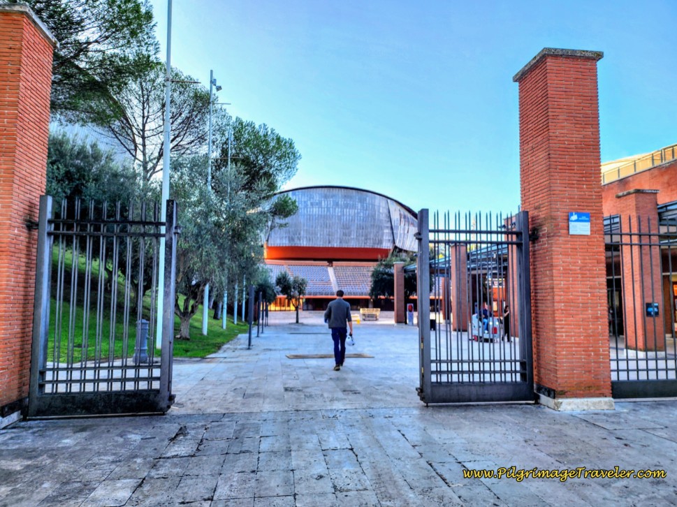 Way of St. Francis: Day Twenty-Three, Monte Sacro to Rome - Parco della Musica Entrance Gate