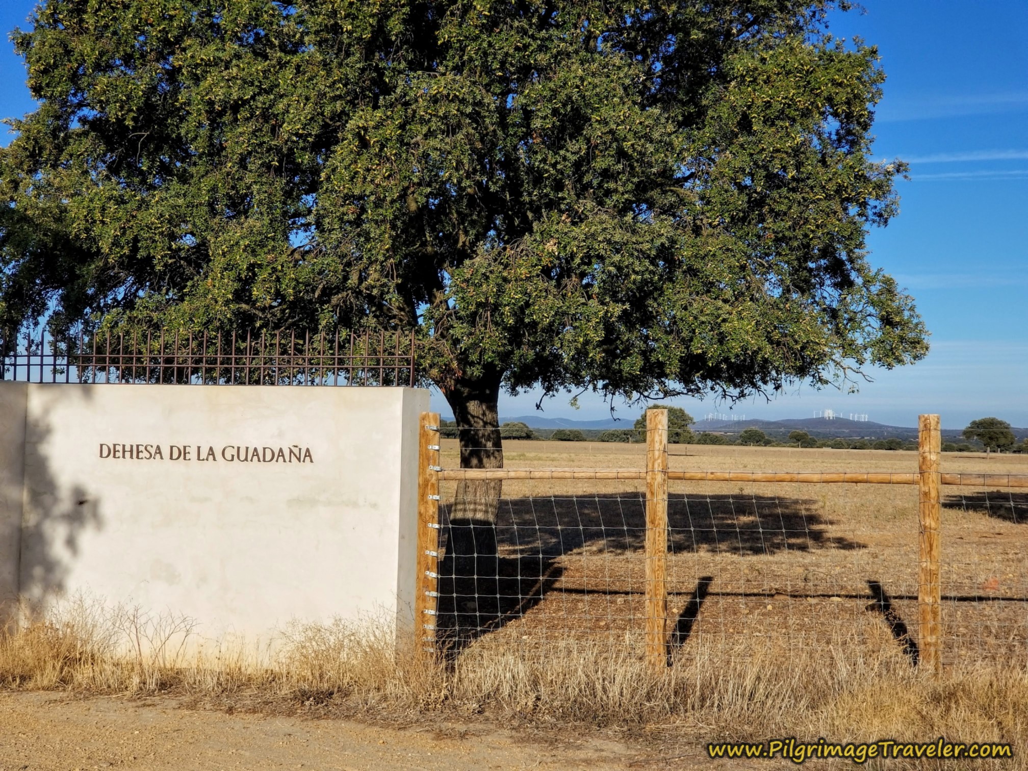 Walk by the Dehesa de la Guadaña Sign