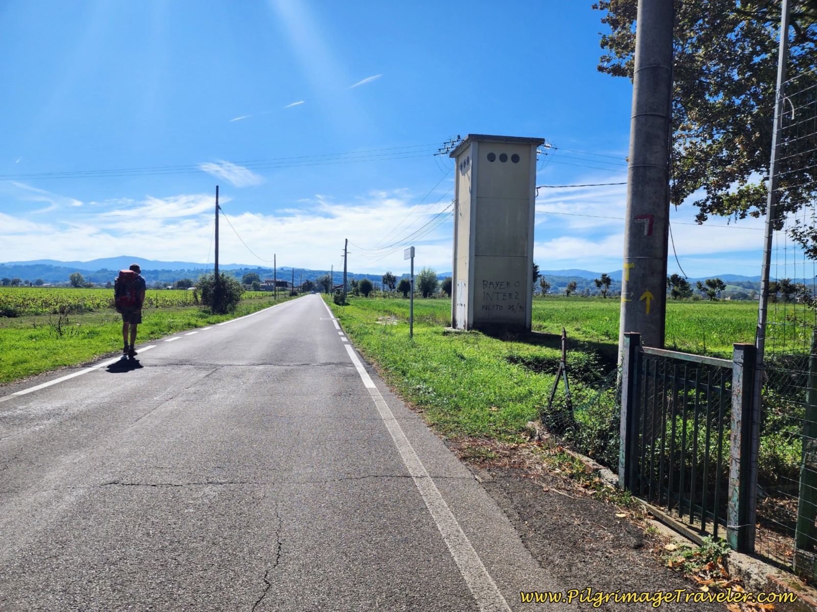 Leaving Gricignano on day four of the Way of St. Francis from Sansepolcro to Citerna.
