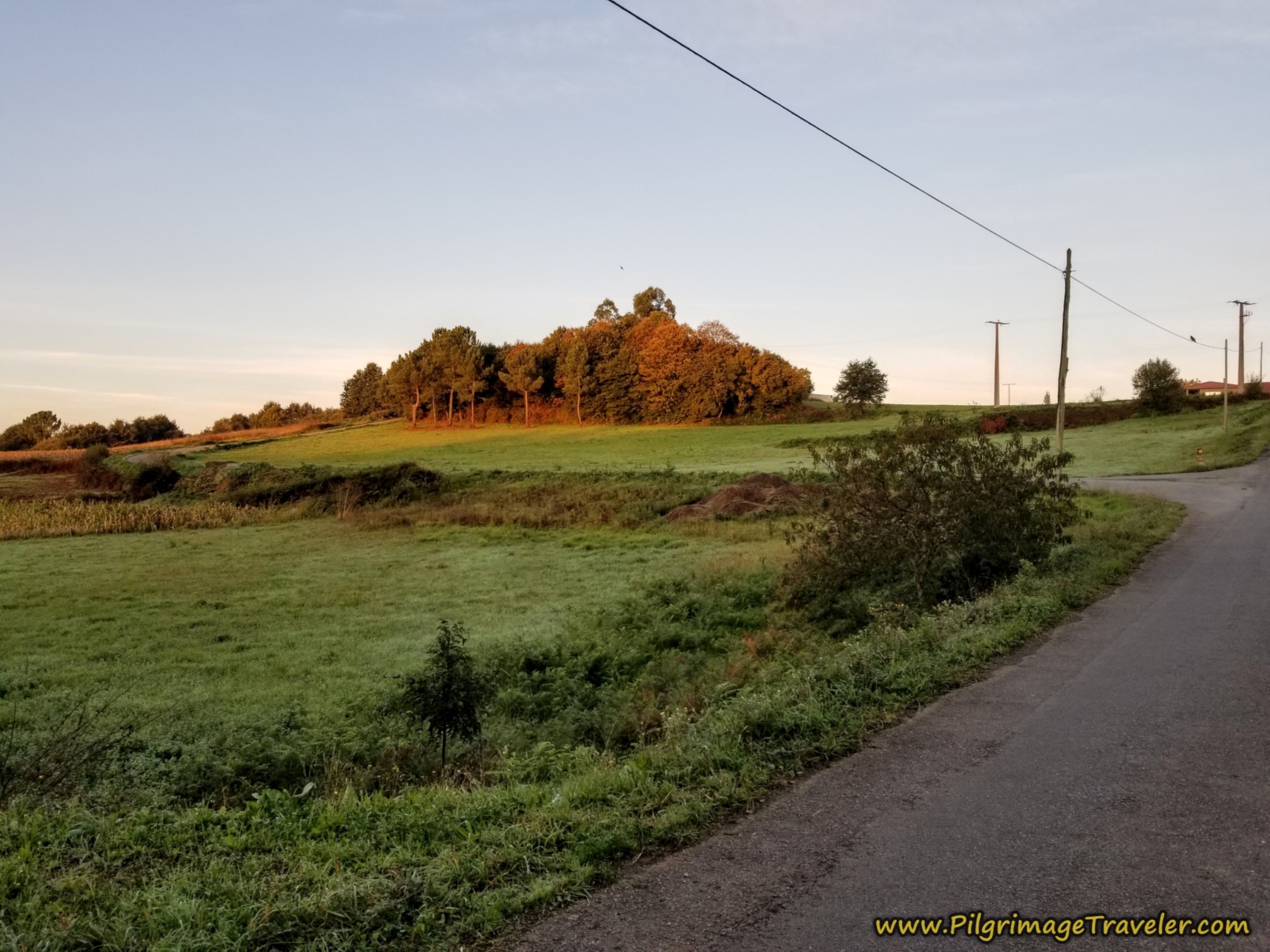 Left Turn Towards Aldrei on the Camino Sanabrés from A Susana to Santiago de Compostela