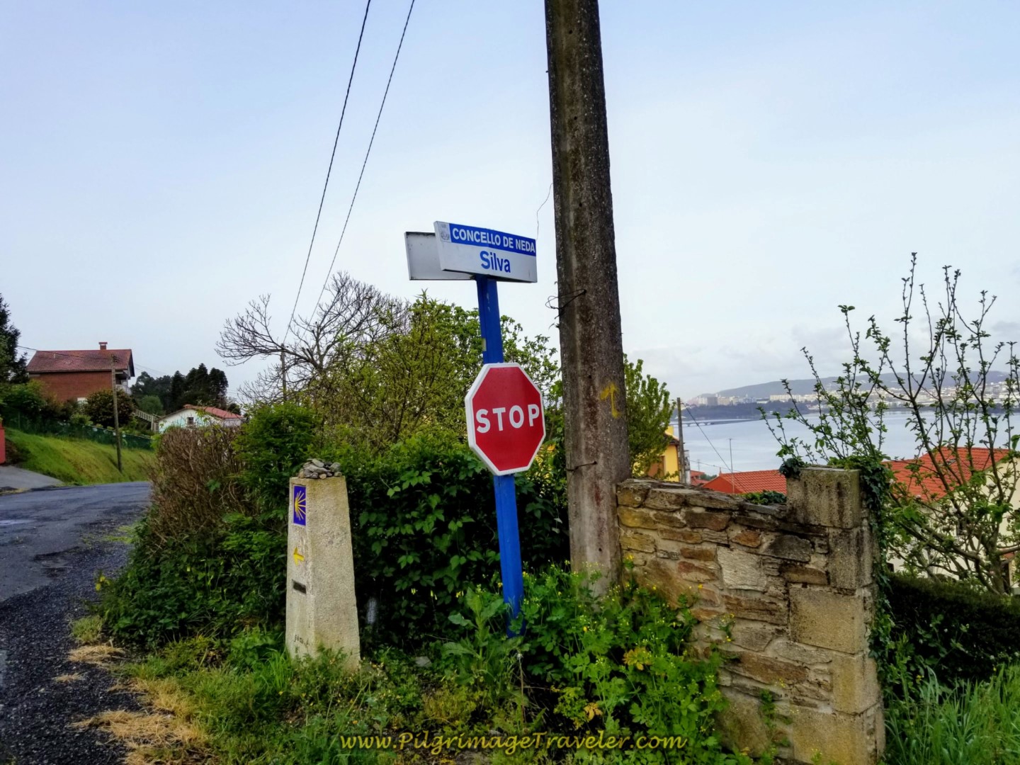 Welcome to Silva Sign at the Top on day two of the Camino Inglés Welcome to Silva Sign at the Top on day two of the Camino Inglés