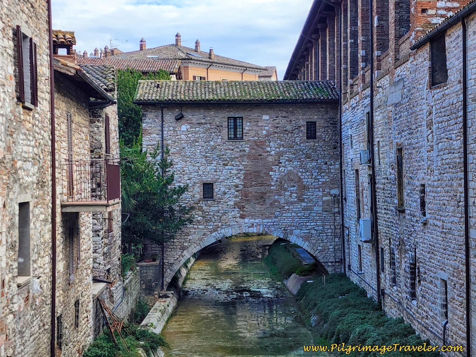 Home on Bridge Over River, Gubbio Italy