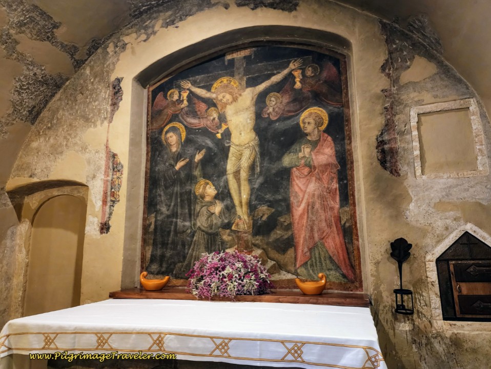 Way of St. Francis: Day Eleven, Assisi to Spello, Altar, Oratorio di Santa Maria, Eremo delle Carceri
