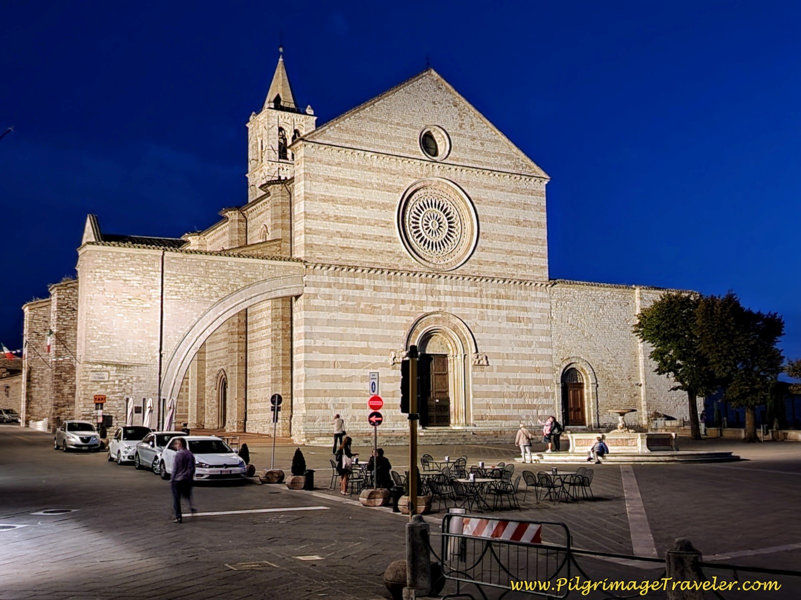 Basilica di Santa Chiara at Dusk, Assisi